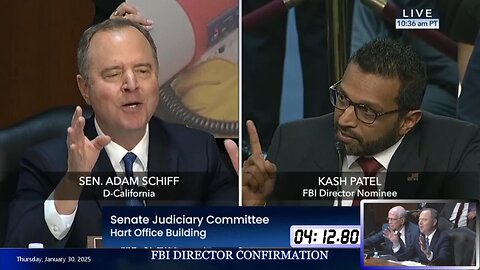 Adam Schiff at Kash Patel FBI confirmation hearing * Jan. 30, 2025