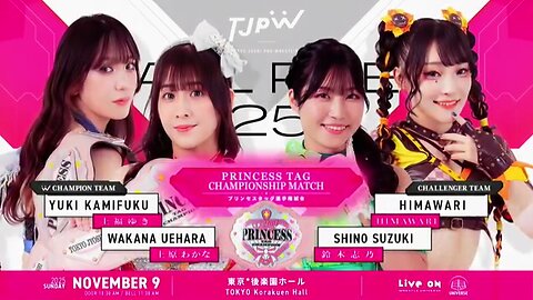 Ober Eats Vs Shino Suzuki & Himawari (TJPW All Rise 2025) Highlights