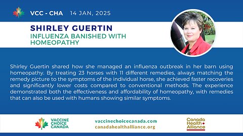 Shirley Guertin - Influenza in Horses Banished with Homeopathy!