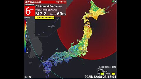 A 7.6-magnitude earthquake hits northern Japan, and a tsunami warning is issued.