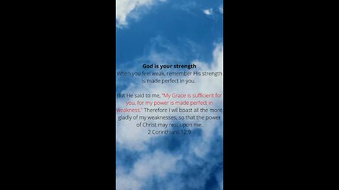 God is your Strength