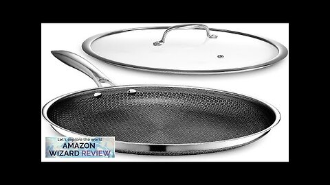 HexClad Hybrid Nonstick 12-Inch Fry Pan with Tempered Glass Lid Stay-Cool Handle Review