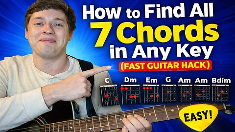 How to Find All 7 Chords in Any Key (Fast Guitar Hack)