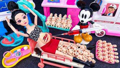 19 minutes satisfying with desney princess doctor playset pregnant woman Toys ASMR ,/ my Toys king