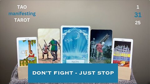 DON'T FIGHT - JUST STOP