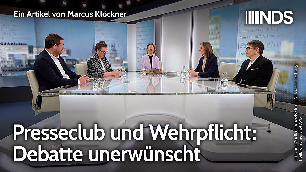 Presseclub und Wehrpflicht: Debatte unerwünscht | Marcus Klöckner | NDS