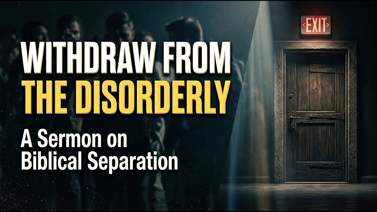 Withdraw from the Disorderly | Pastor Anderson