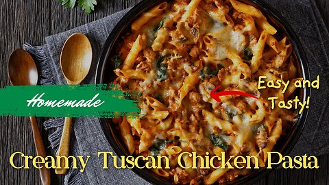 Creamy Tuscan Chicken Pasta Recipe 🍝 | Easy Italian Dinner Idea | Quick & Delicious Meal Tutorial