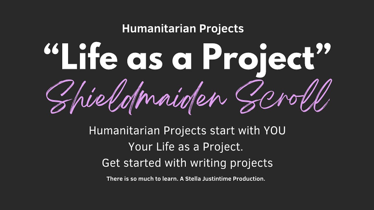 It starts with you! Your Life Is the First Humanitarian Project