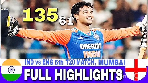 indvs eng 5thT20 match mumbai Full highlights