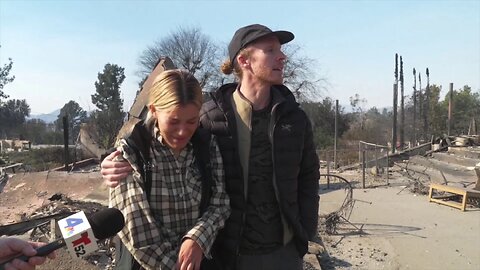 'We worked so hard to get here': Altadena couple returns to residence reduced to rubble by wildfire