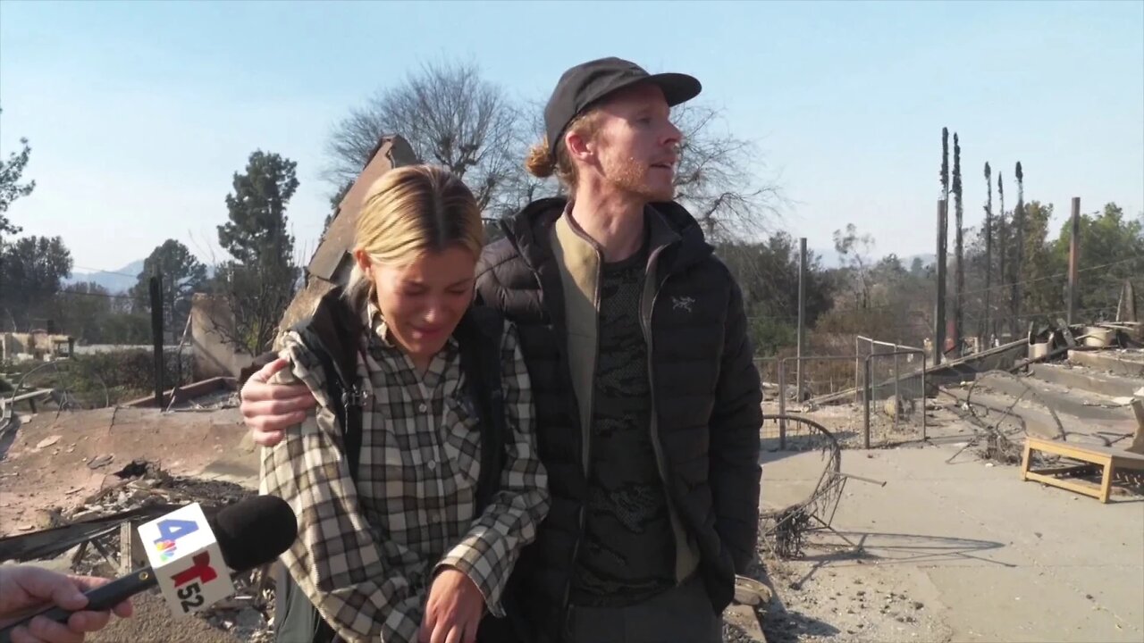 'We worked so hard to get here': Altadena couple returns to residence reduced to rubble by wildfire