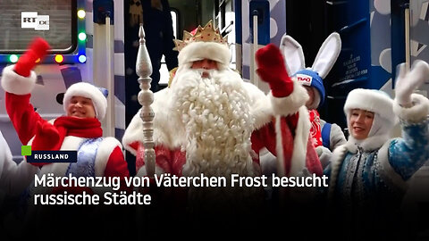 Märchenzug von Väterchen Frost besucht russische Städte