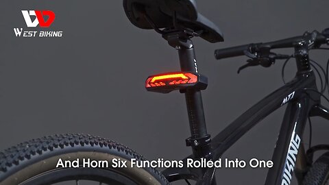 Bicycle Burglar Alarm Taillight IP65 Waterproof USB Charge Scooter Bike Rear Lamp Turn Signal