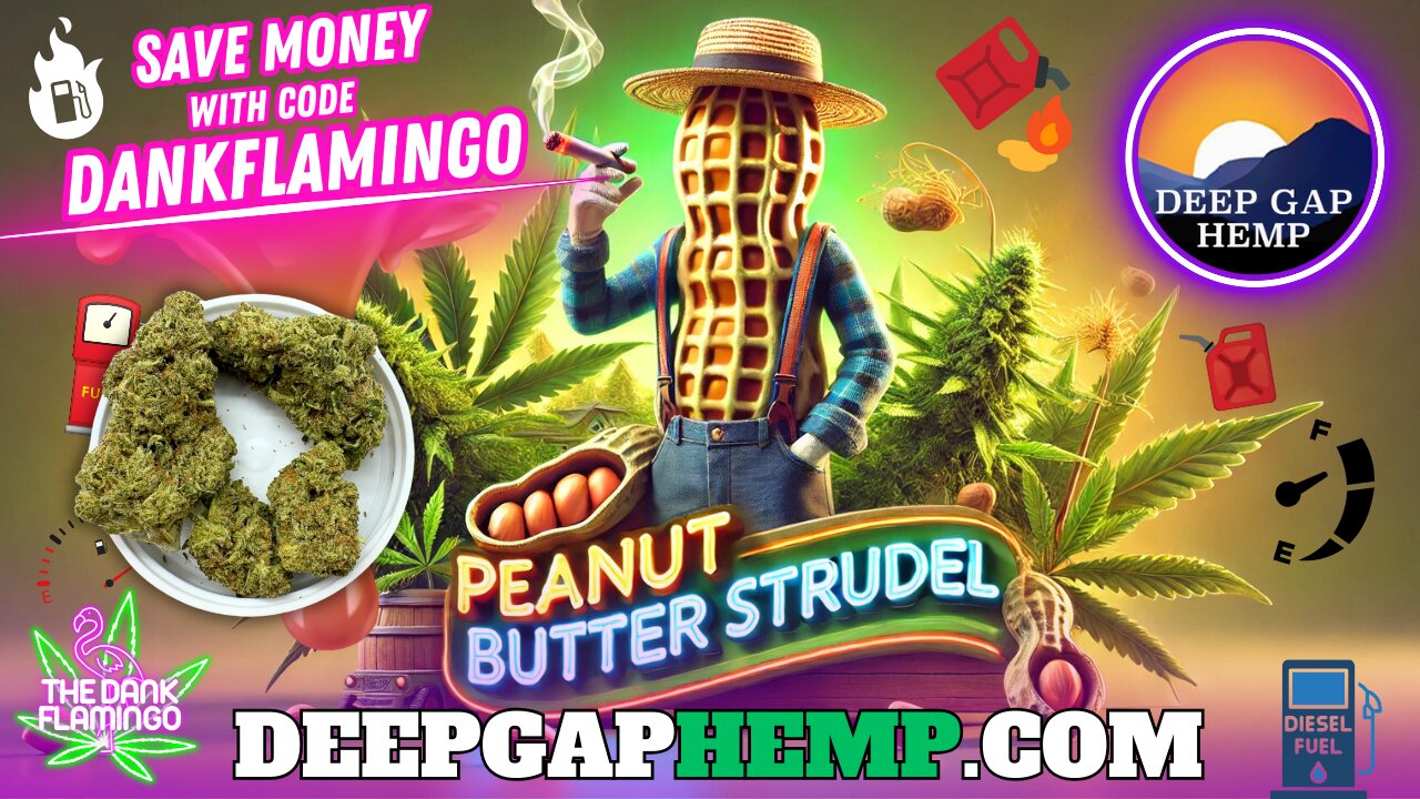 Rating Peanut Butter Strudel from Deep Gap Hemp! The Dank Flamingo Review!!