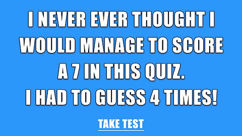 Challenging Knowledge Quiz