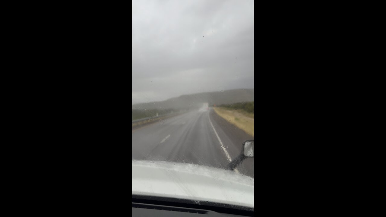 DRIVING TEXAS USA RAIN IN THE DESERT