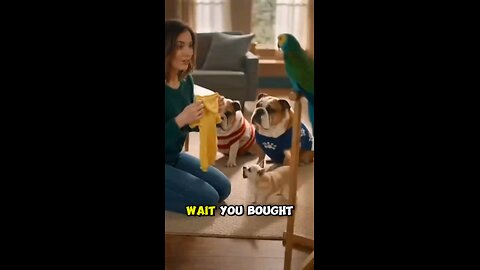 When the Bird Thinks the Dog Doesn’t Deserve an Outfit #funny #funnyanimal #funnyparrot #parrot #pet