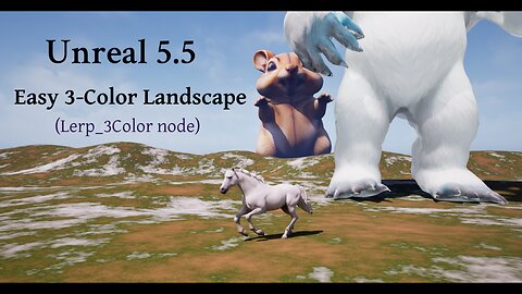 Unreal 5.5 VR Tutorial for Beginners: Episode 6: Node-based 3-Color Landscape Material