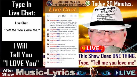 Live Stream LOVE CHAT 01 11 2026 Free: You Ask Me To Say I Love You-I Tell You I Love You-That's It!