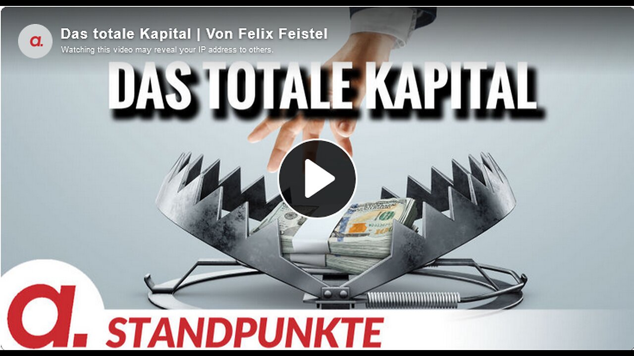 Das totale Kapital | Von Felix Feistel o2.July 2024 apolut