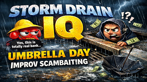 Storm Drain IQ: Umbrella Day Improv Scambaiting #421