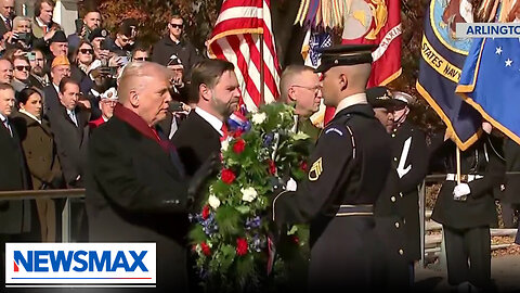 President Trump lays a wreath at the Tomb of the Unknown Soldier