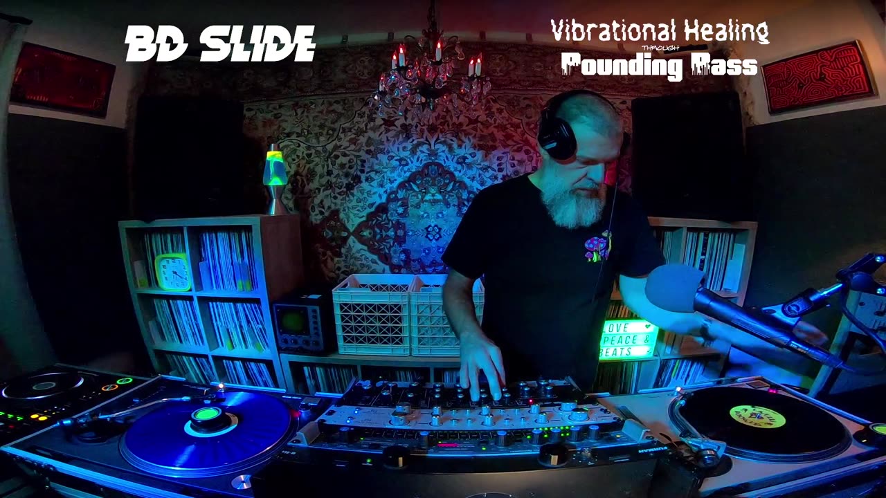 BD Slide, Live Vinyl DJ, Vibrational Healing Through Pounding Bass, 1/28/25