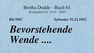 BD 5567 - BEVORSTEHENDE WENDE ....