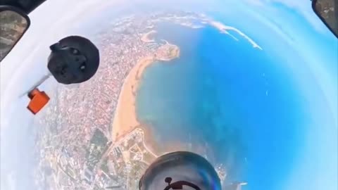 Eurofighter Typhoon POV 360 cockpit flight into the clouds