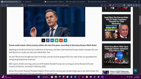 NATO CHIEF TELLS EUROPE TO PREPARE FOR WAR WITH RUSSIA #war #ww3 #endtimes #lastdays #nuclear