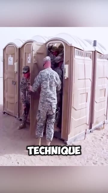 All the soldiers went to see their commander while he was in the restroom