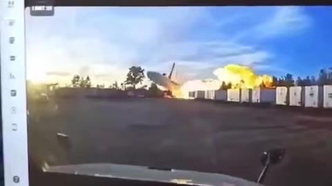 Security camera footage shows a horrific close-up of the UPS Flight 2976 crash and explosion