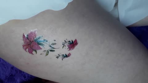 Flowers temporary tattoo sticker magic art design