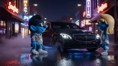 Smurfs dancing hip-hop