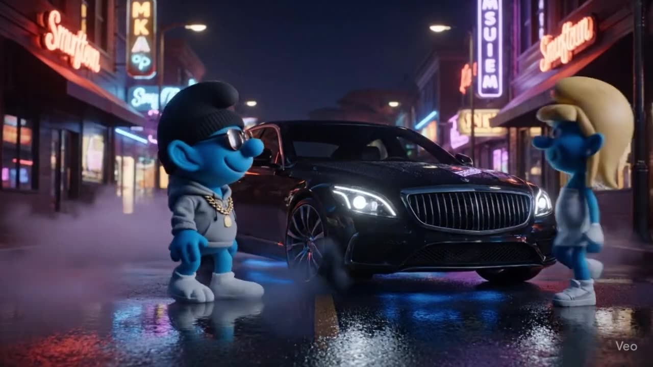 Smurfs dancing hip-hop