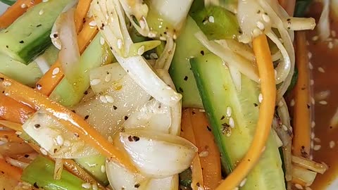 Super Easy Cucumber Salad Recipe #food #recipe #salad #cucumber