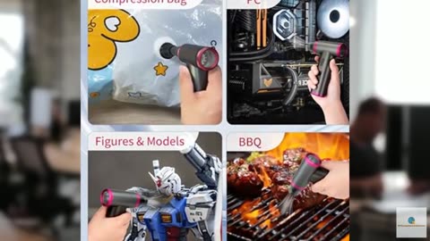 Compressed Air Duster, 250000RPM Super Power Cordless Air Duster with Brushless