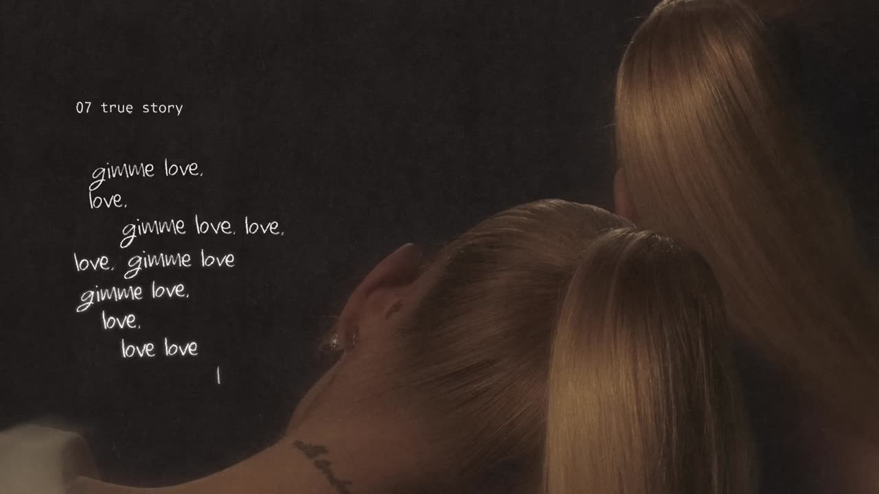 Ariana Grande - true story (lyric visualizer)