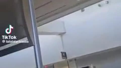 Harrisburg airport in PA. Their P.A. system was hacked saying "fk Trump! free Palestine."