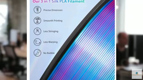 Tricolor Silk PLA 3D Printer Filament 1.75mm Multicolor 3D Printing Filament 1kg