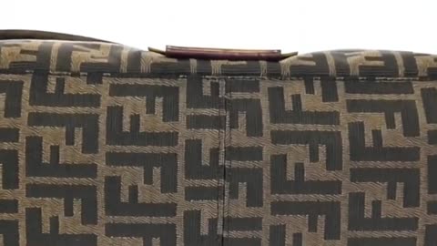 Fendi Logo “Mamma” Zucca Pattern Shoulder Bag