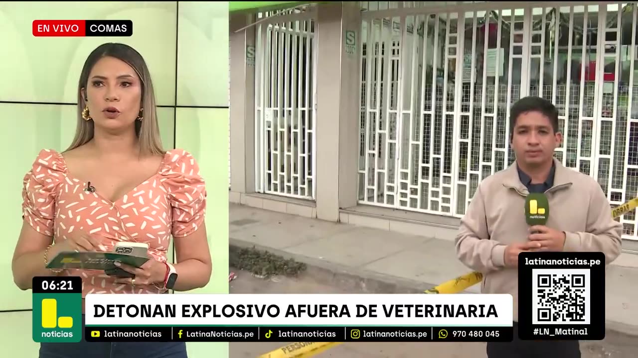 Dueños de veterinaria son atacados por extorsionadores: Lanzan explosivo usado en minas contra local