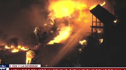 Watch house collapse on live TV in Los Angeles