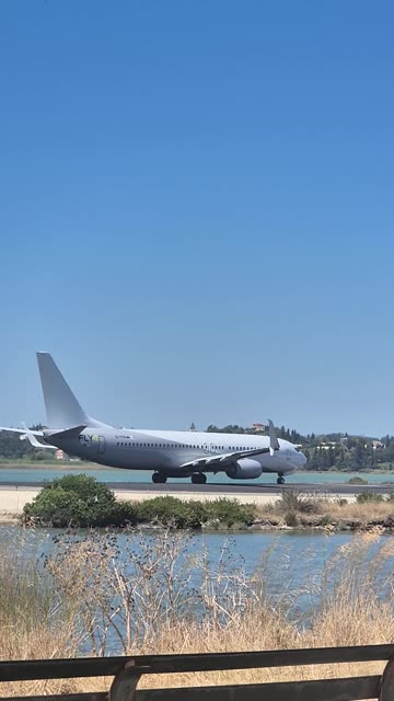 Fly 4 Boeing 737-800 Takes Off Corfu International Airport 2024