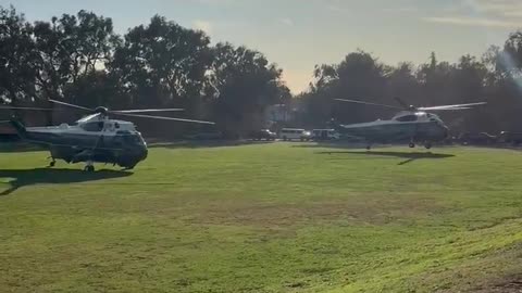 ICYMI: Marine One is wheels down in Palisades, California where President Trump and the First Lady