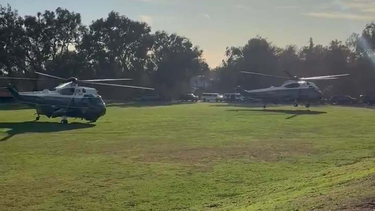 ICYMI: Marine One is wheels down in Palisades, California where President Trump and the First Lady