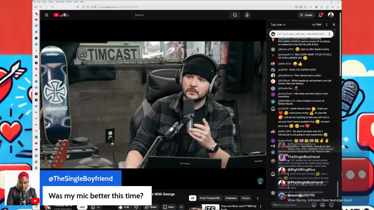 MILO TAKES OVER TIMCAST AND KEEPS TIM IN CHECK BY STOPPING TIM FROM TRASHING CANDACE!