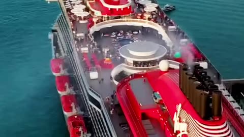 Virgin Voyages: Stunning RED Beauty in Miami Port | Drone Footage 4K