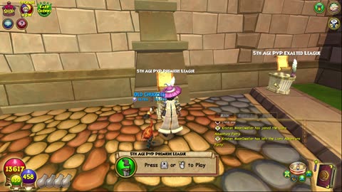 Wizard101 budget pvp but also a with a ice bubble most likely